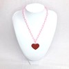 minacute Q1783 Plastic Chain Necklace Heart