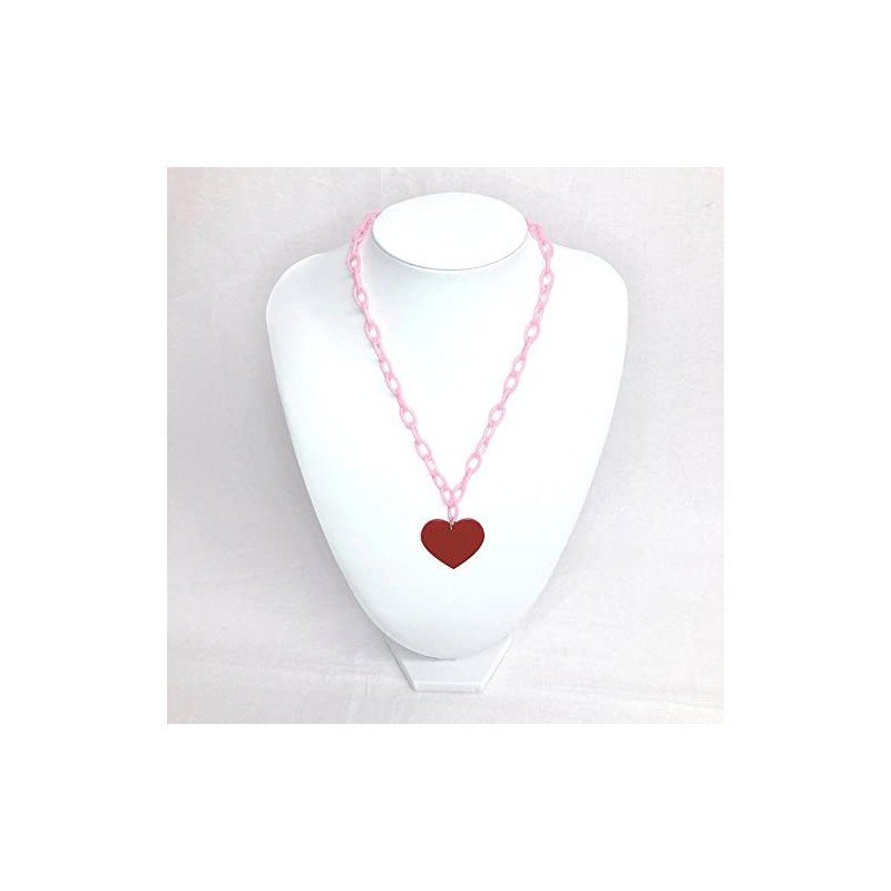 minacute Q1783 Plastic Chain Necklace Heart