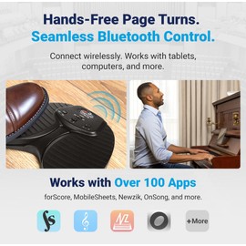 PageFlip Butterfly Bluetooth Page Turner Pedal – Silent, Rugged Foot Pedal Page Turner for iPad, Android & PC – Hands-Free Sheet Music Control – Works with forScore, OnSong, MobileSheets and 100+ more