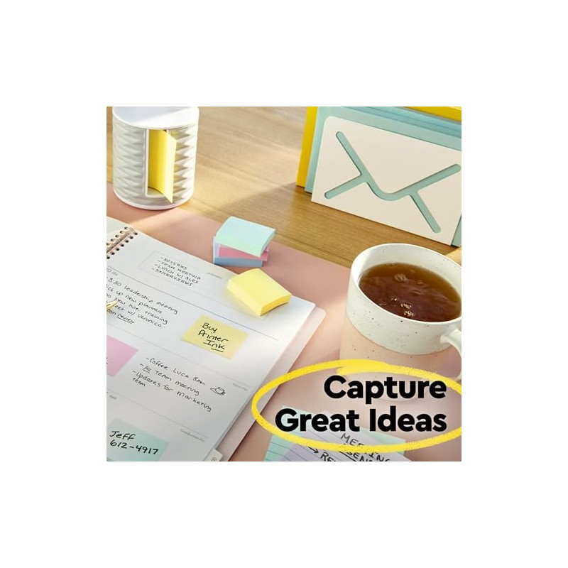 Notas Post-it, Amarillo canario, 5 Pads