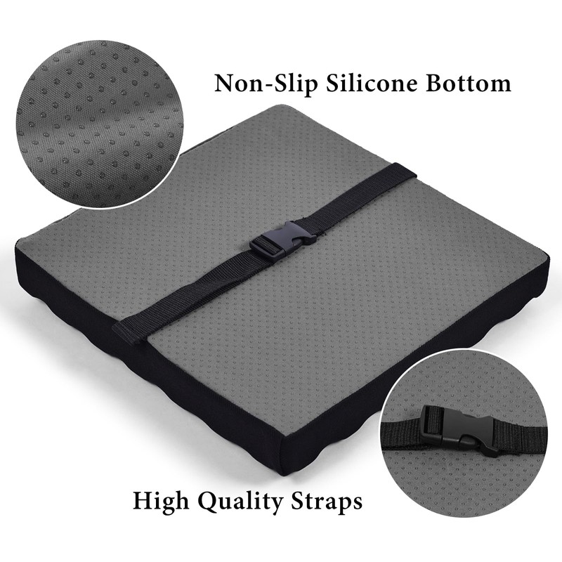 baibu 12 Inch Non Slip Stool Cushion Square, Soft Bar