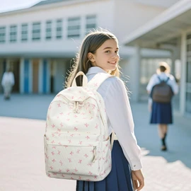 LEDAOU Backpack for Girls Teens School Bag Kids Bookbag Girls Backpack Set Daypack with Lunch Bag and Pencil Case