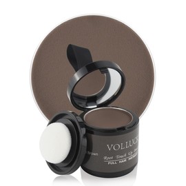 VOLLUCK Hairline Powder 0.35 Ounce, VOLLUCK Root Touch Up Hair Powder Gray Hair Cover Up for Women Men, Hair Shadow Powder Cover Your Root Concealer, Bald Spots, Eyebrows, Medium-Brown