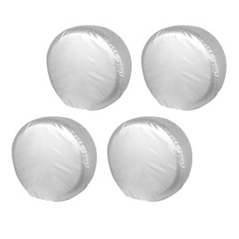 Explore Land Weatherproof Tire Covers 4 Pack Alumium Wheel Protector for Truck, SUV, Trailer, Camper, RV,S (Fits Diameter 23"-25.75") Silver, Set of 4
