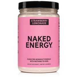 NAKED Strawberry Lemonade Energy - Clean Pre Workout Supplement for Men and Women, NSF Certified, Vegan Friendly, No Added Sweeteners, Colors Or Flavors - 30 Servings