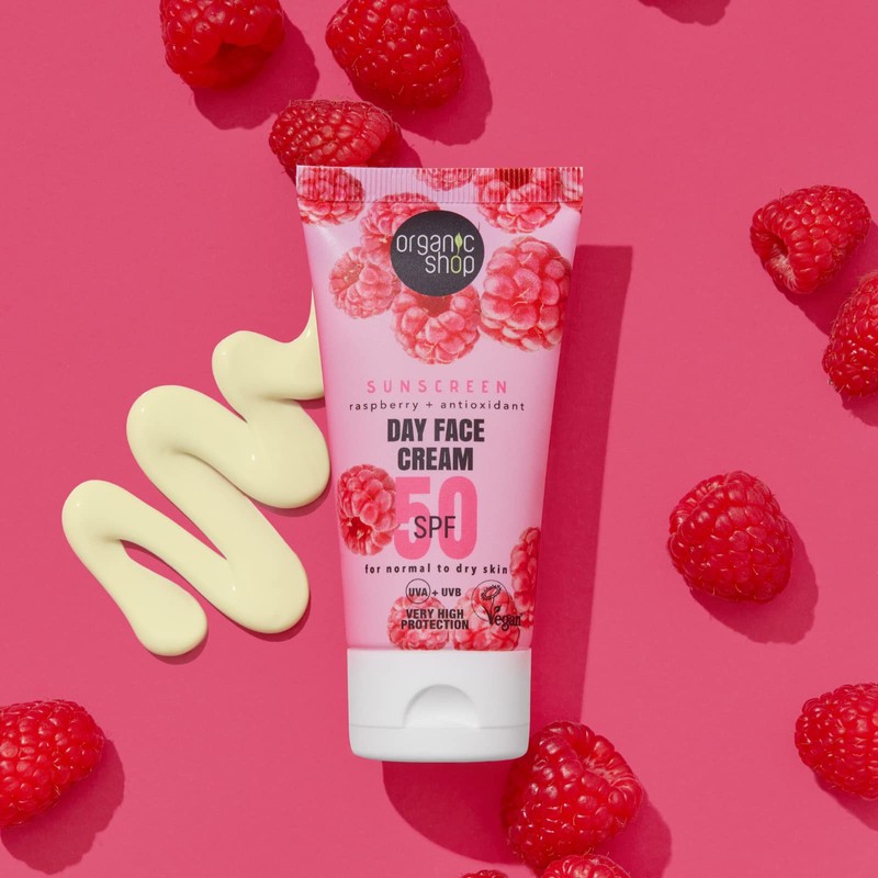 Organic Shop Sunscreen Day Face Cream 50 SPF Normal to