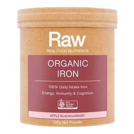 Amazonia Raw Organic Iron - Apple Blackcurrant, 100g
