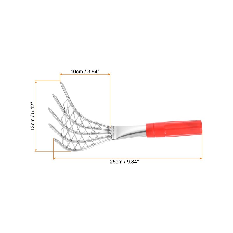 HARFINGTON Clam Rake 9.84" Small Shells Clam Digger Soil Tiller