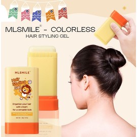 MLSMILE Haargel für Kinder, Haarwachs Stick für Männer und Frauen - Styling Gel, Sichere Inhaltsstoffe, Einfache Anwendung - Perfekt zum Bändigen von fliegendem Haar und zum Kreieren toller Frisuren