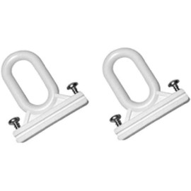 Megashopitalia Pair of Spare Parts Eyelets for Awning with Fall PVC Complete with Screws White