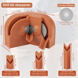 Drill Bit Sharpener, Professional Multipurpose Drill Bit Grinder Electric Grinding Tool Versatile All Drill Bit Grinding Sharpener Jig Machine for Masonry Carbide High-Speed Steel Cobalt