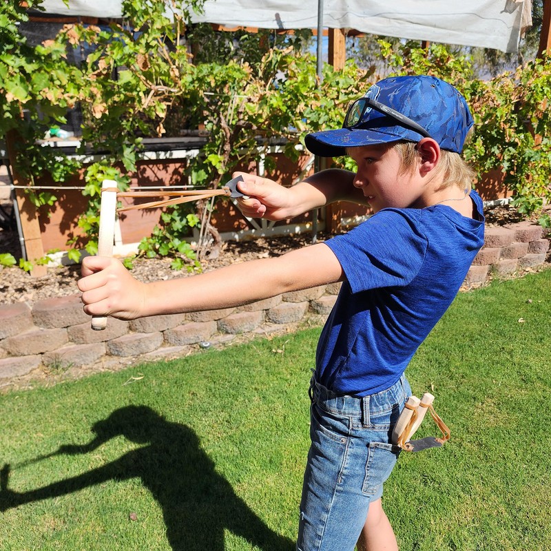 Adventure Awaits! Solid Hand Carved Beech Wood Slingshot 2 Pack