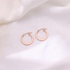 Gacimy Small Rose Gold Hoop Earrings for Women 14k Rose