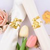 12 PCS Napkin Rings Set, Easter Bunny Dinner Napkin Buckle