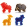 IBILI 734700 - Set 4 cortapastas con expulsor Safari