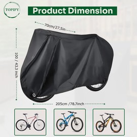 Waterproof Bike Cover Heavy Duty Oxford Bicycle Cover with Double Stitching, XL for 1-3 Bikes Protection from UV Rain Snow Dust for Mountain Road Electric Bike Hybrid Outdoor
