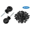 QWORK Electric Fencing Ring Insulators, 100 Pcs Wire Mesh Ring