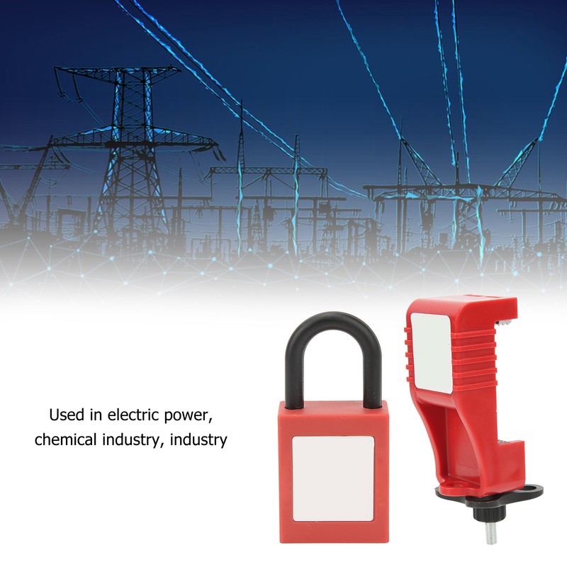 Lock Circuit Breaker Lockout Alloy Serrated Nylon Padlock 25mm Lockhole