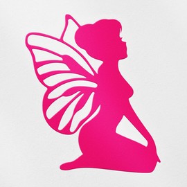 Transparent Decal Stickers Of Sitting Fairy Silhouette (Pink) Premium Waterproof Vinyl Decal Stickers For Laptop Phone Accessory Helmet Car Window Mug Tuber Cup Door Wall Decora USCSKUS710114PI090622