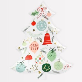 Meri Meri Christmas Party Plates (Pack of 8), Disposable Plates for Party, Christmas Paper Plates Cut Into Fun Shapes