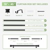 TKZTKZ Sturdy Durable Curtain Rod:Black Curtain Rods for Windows 18-45