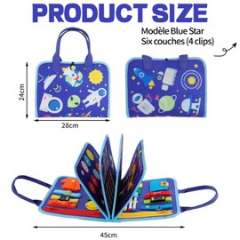 Zuzer Busy Board Montessori Spielzeug,10 in 1 Quiet Book,Kleinkinder Activity Board Geschenke für Jungs Mädchen