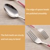 LKTDYMEG 20-Piece Pink Silverware Set 18/0 Stainless Steel Silverware Set