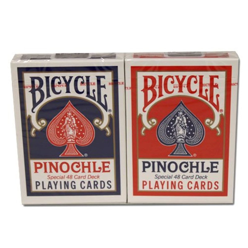 12 Decks Bicycle Pinochle Cards (6 Red / 6 Blue)