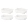 I-K-E-A 4x TROFAST Storage Box,White Container 16 ½x11 ¾x4 ''