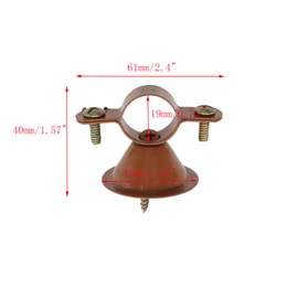 Mewutal 10pcs 3/4" Hanging Pipe Clamps Metal Pipe Supports Bell Hangers Cable Holders Brown Wire Clips with Screws (3/4")