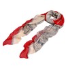 Premium Deer Medallion Animal Print Scarf Wrap - Red