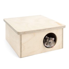 Niteangel Birch Chamber Maze Hamster Hideout - Small Pets Forest House Habitats Decoration for Hamster Mice Gerbils Mice