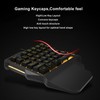 One Handed Gaming Keyboard 7 Color RGB Backlight Ergonomic 35
