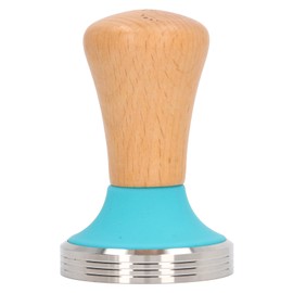 Wooden Coffee Tamper Food Grade Rustproof Easy To Clean Heavy Duty Coffee Tamper with Ergonomic Handle for Baristas Blue 58mm/2.3in