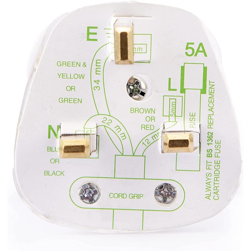 Mr. Gadget's Solutions® Mains Power UK 3 Pin Fused Plug