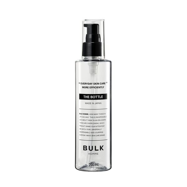 BULKHOMME BOTTLE Refill Bottle for Lotion, 6.8 fl oz (200 ml), Men's Skin Care, Stylish Dispenser, Travel Bottle, 7.8 fl oz (200 ml)