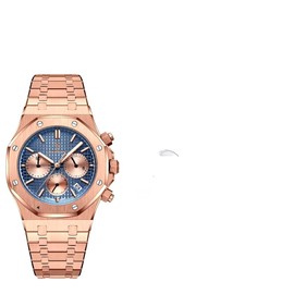 Watches for Men with Blue dial Luminous Luxury Big Face Mechanical Mens Wristwatch Gold Watch Relojes De Hombre 100M Waterproof