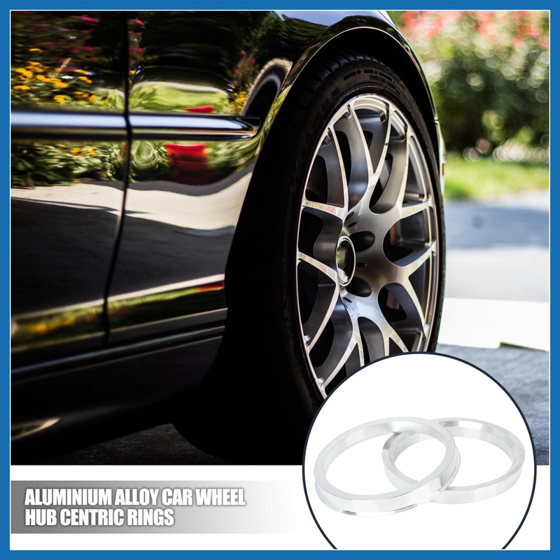 A ABSOPRO 4pcs 73.1 to 63.4 mm Aluminium Alloy Car