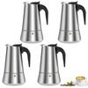 TMWEFUSC 4 Pack Moka Pot Espresso 9 Cup Stovetop Espresso