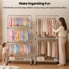 Heavy Duty Kids Clothing Rack Rolling Large Storage Capacity Dress