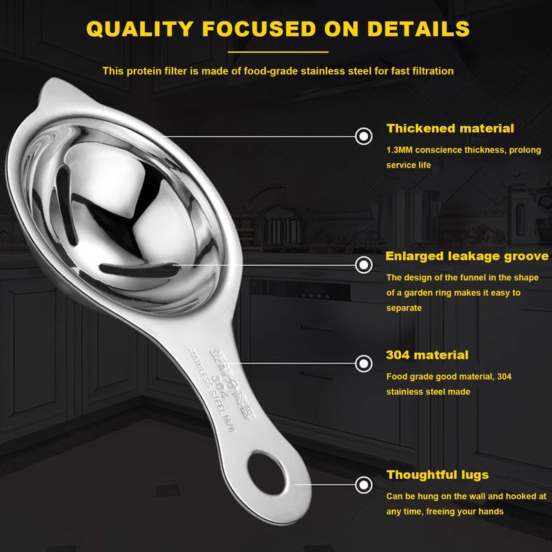 5 Pack Stainless Steel Mini Whisks Set with Egg Separator