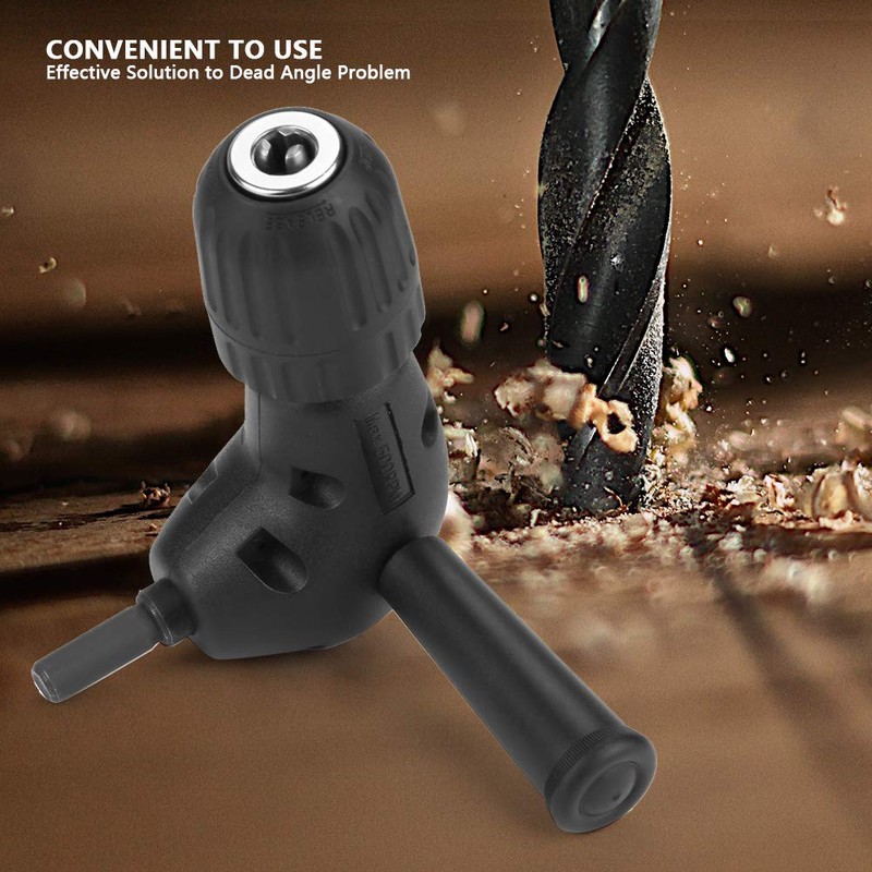VOBOR Right Angled Drill Adapter, 3/8 Right Angle Adapter 90