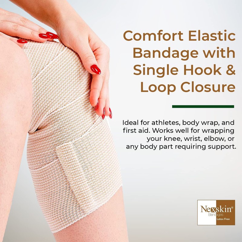 Comfort Elastic Bandage Wrap (4" 2 Pack) – Single Hook