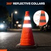 BATTIFE Collapsible Traffic Cones, Reflective Safety Cones with Black Base
