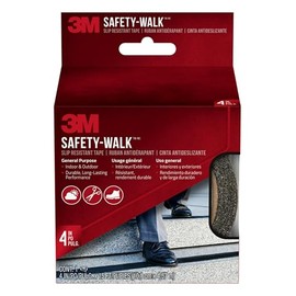 3M Safety-Walk - Cinta antideslizante antideslizante, color negro, 4 pulgadas x 15 pulgadas. Rollo