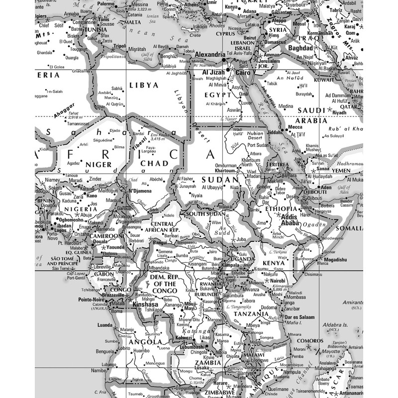 CoolOwlMaps World Wall Map Classic Black