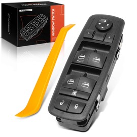 A-Premium Power Master Window Switch Compatible with Jeep & Dodge Models - Liberty 2008-2012, Journey 2009-2010, Nitro 2007-2011 - 8+13 Pins - Front Driver - Replace# 4602632AH, 4602632AB, 04602632AC