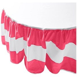 Baby Doll Sweet Lodge Collection Round Crib Skirt/Dust Ruffle in Hot Pink