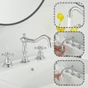 GGStudy 2 Handles 3 Holes Faucet Widespread Bathroom Sink Faucet