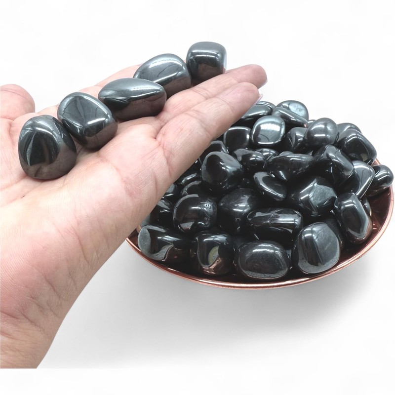 Pachamama Essentials Hematite Tumbled Stones (1, Oval)